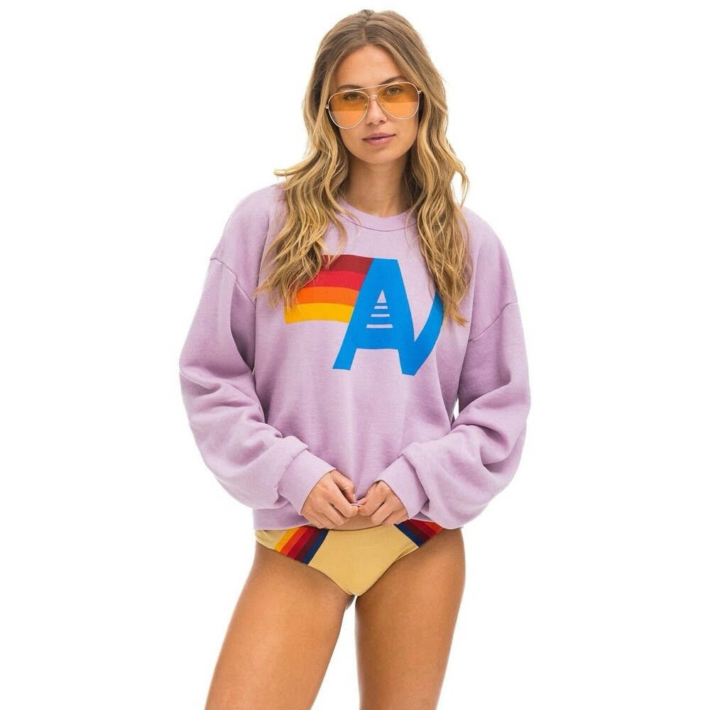 Aviator Nation Mauve Logo Relaxed Crewneck Sweatshirt Small Sold Out! Loungewear